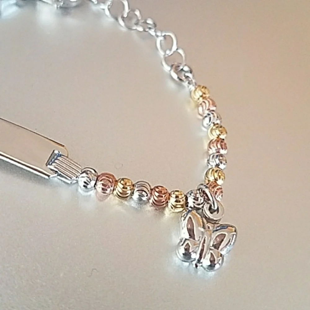 Kids ID Bracelet 3D Butterfly Beaded!.